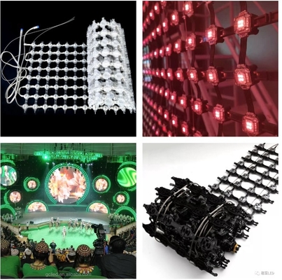 Outdoor Flexible LED Mesh Curtain P50mm IP66 9000Hz Refresh Rate