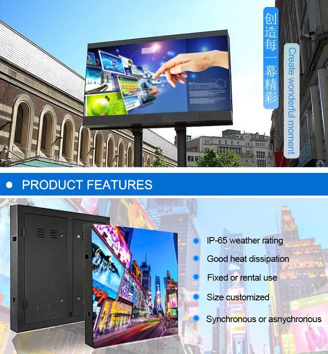 6mm Outdoor Advertising Led Display , Slim Led Video Display Panels 0
