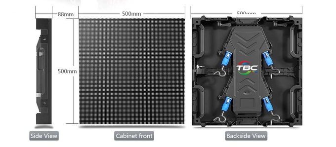 P3.91mm Die Casting HD Led Display with 500x500x80mm Ultra Thin Cabinet 0